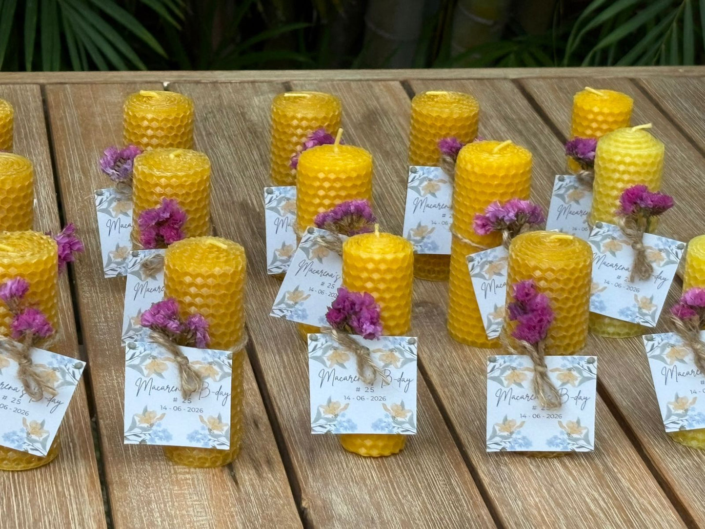 Velitas de miel para cumpleaños (Vuelta al Sol) ☀️🎉