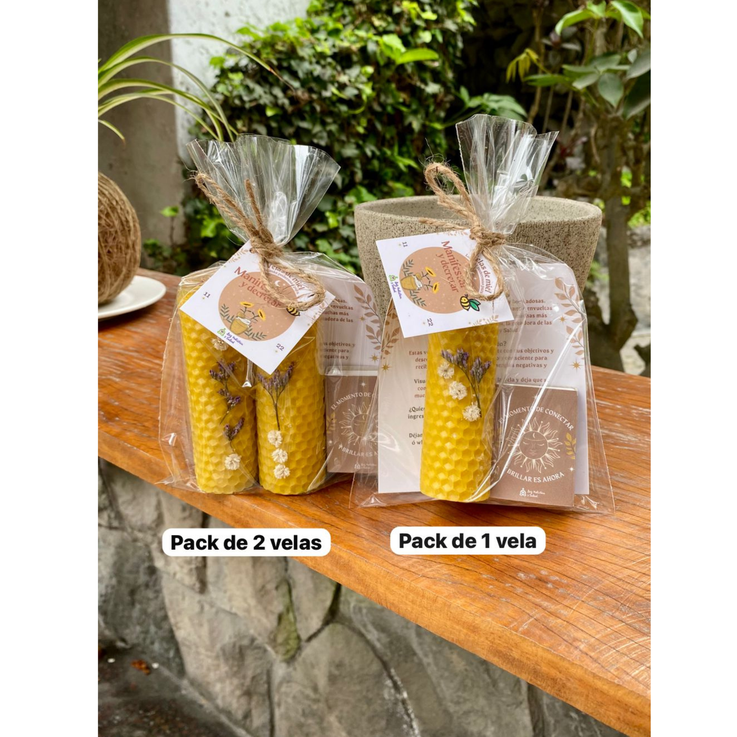 Vela de miel para emprendedores (Pack 2 velas)