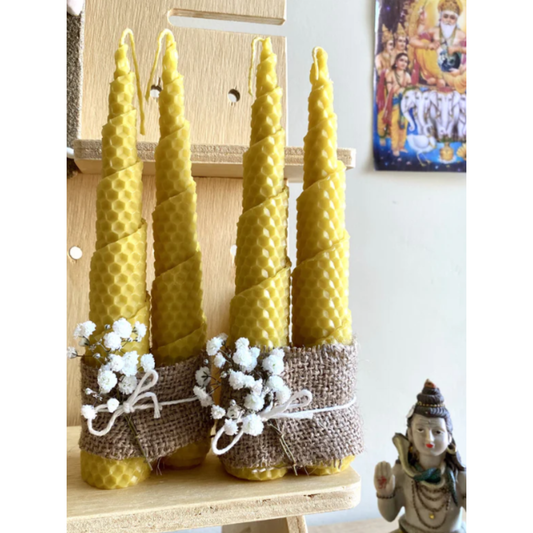 Velas largas de miel