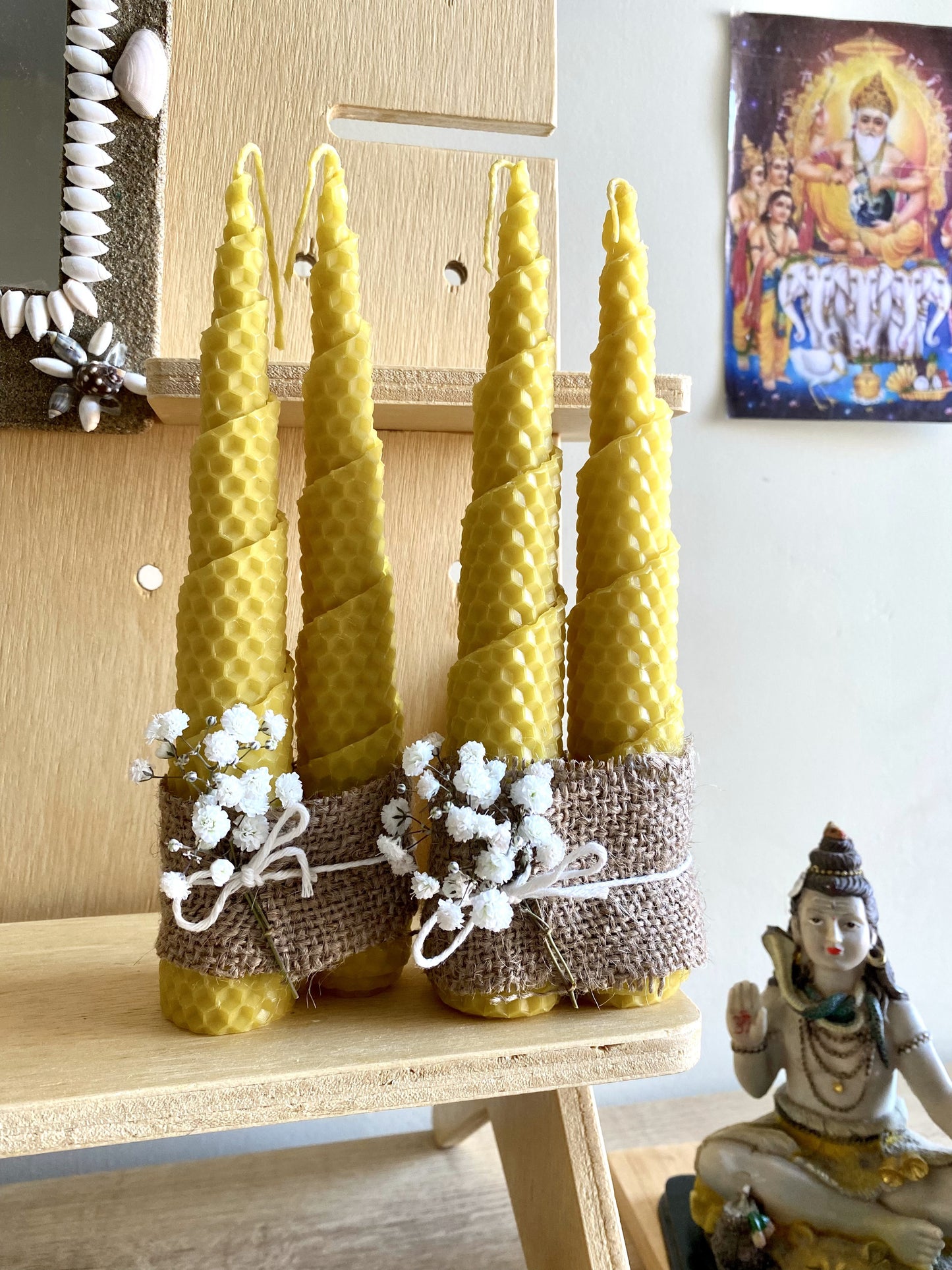 Velas largas de miel