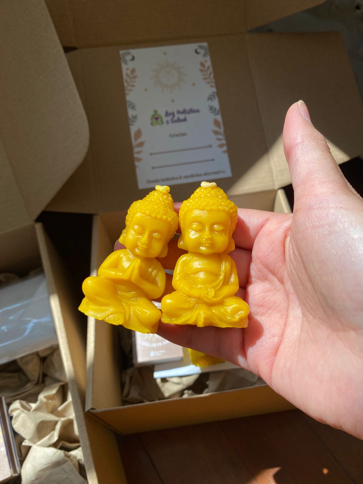 Mini velas de budita