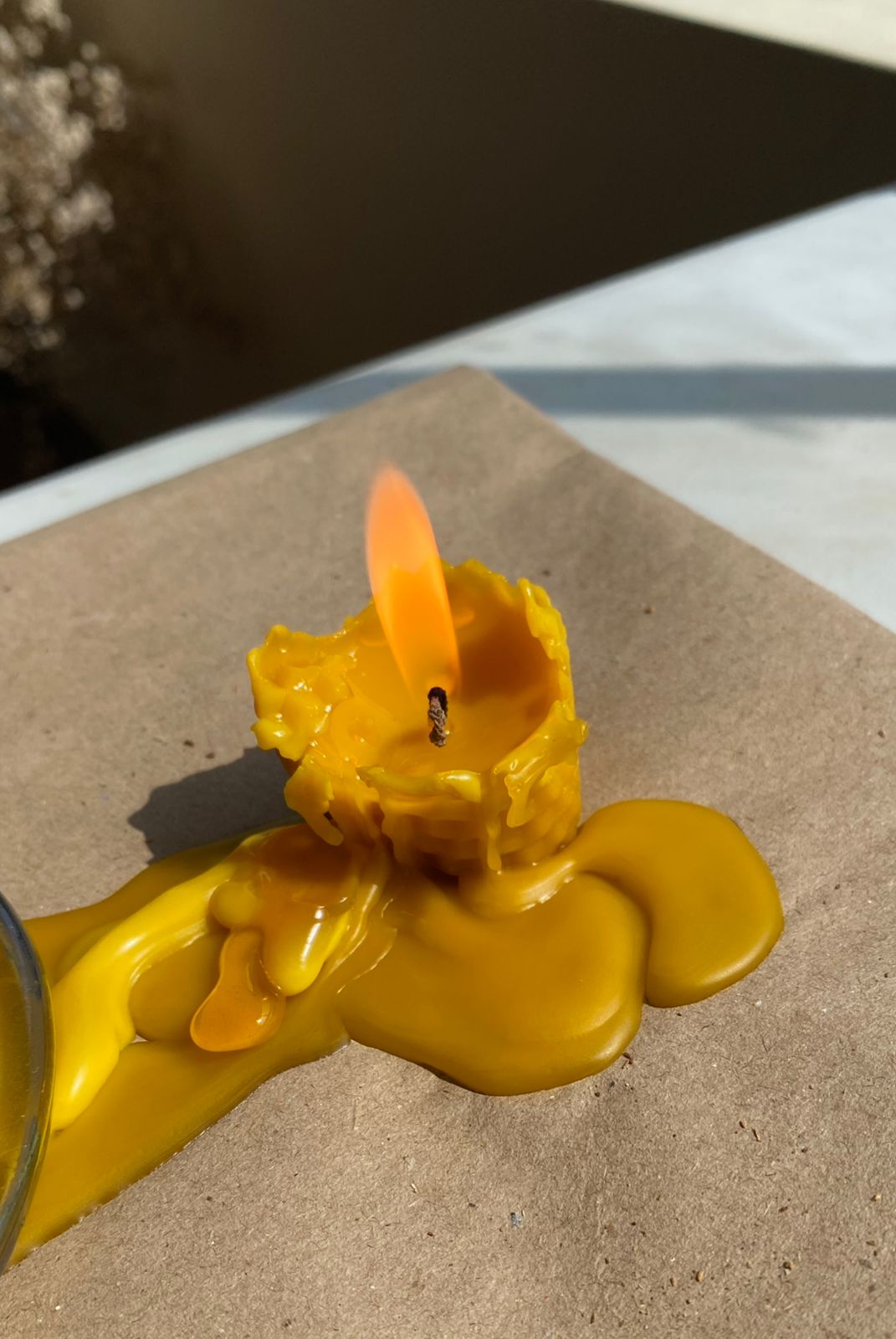 Vela de miel - forma de corazón por mayor