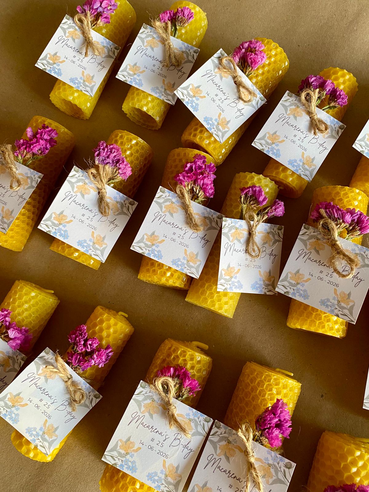 Velitas de miel para cumpleaños (Vuelta al Sol) ☀️🎉